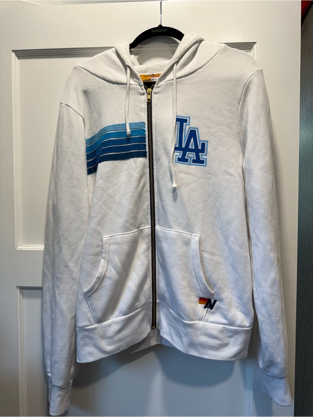 Aviator Nation x MLB Dodgers Zip Up Sweatshirt Large in Perfect Condition